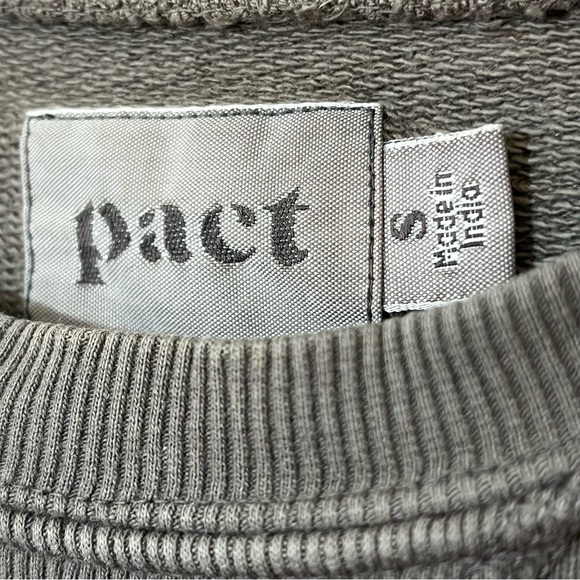 Pact Organic Cotton Charcoal  Crewneck Sweater size Small - Picture 3 of 10